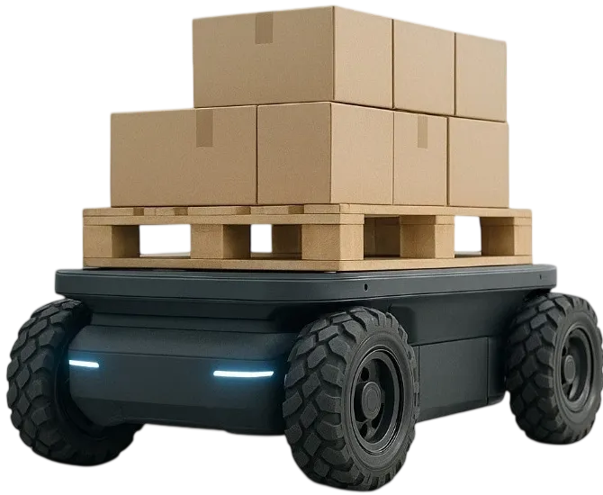 Carrier: Heavy-duty logistics robot for industrial load transport